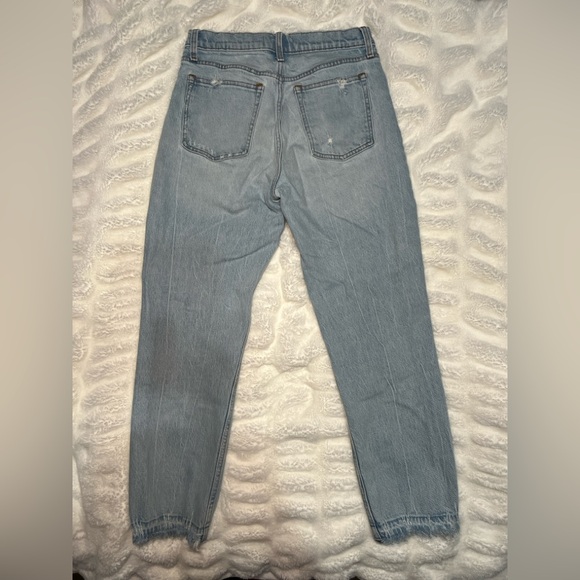 Abercrombie & Fitch Light Blue High Rise Mom Jeans - Picture 2 of 4